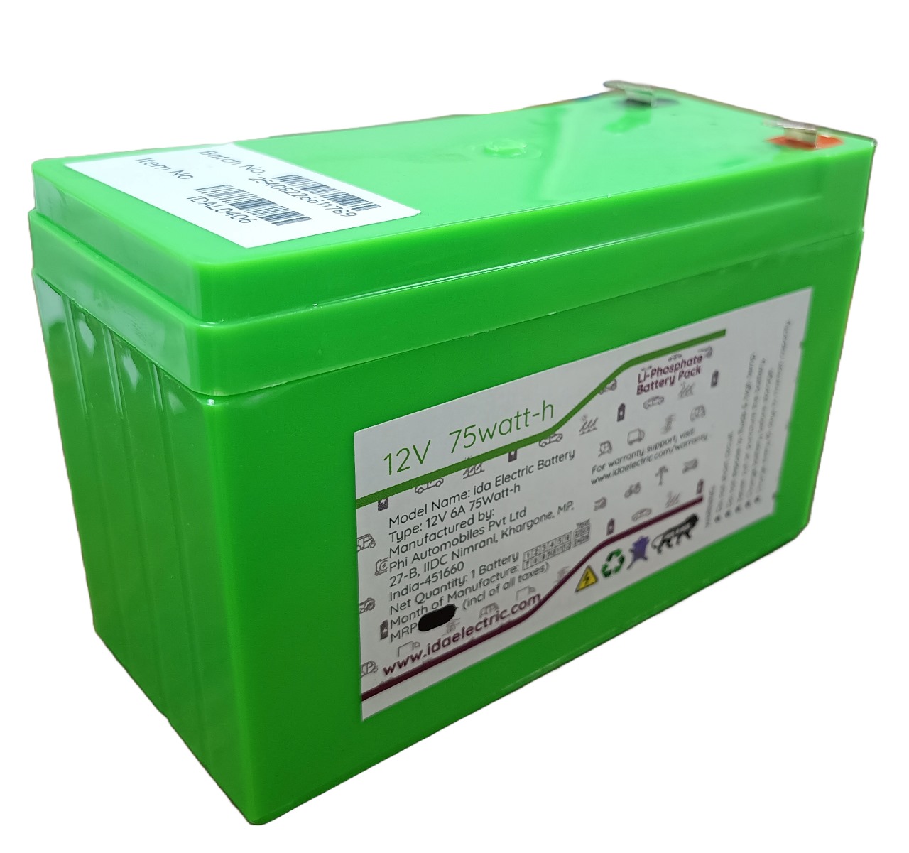 ida Electric Lite UPS Battery 12v 75watt | Long-Lasting Power for UPS and toys Use